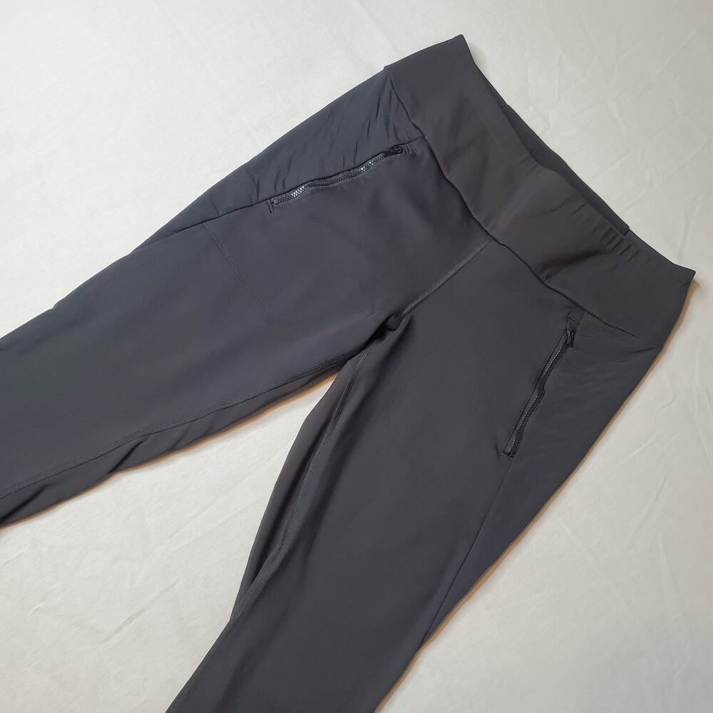 Athleta Women's Size M Peak Hybrid Fleece Tight Pants Pull On Black 511126